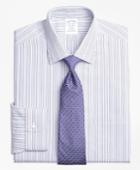 Brooks Brothers Men's Slim Fitted Dress Shirt, Non-iron Alternating Double Stripe