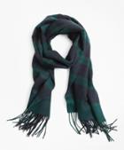 Brooks Brothers Navy And Green Tartan Scarf