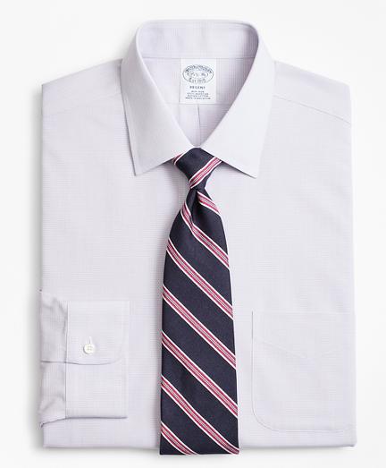 Brooks Brothers Regent Fitted Dress Shirt, Non-iron Micro-check
