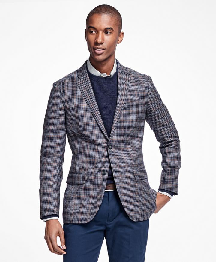 Brooks Brothers Men's Milano Fit Multi-check Sport Coat