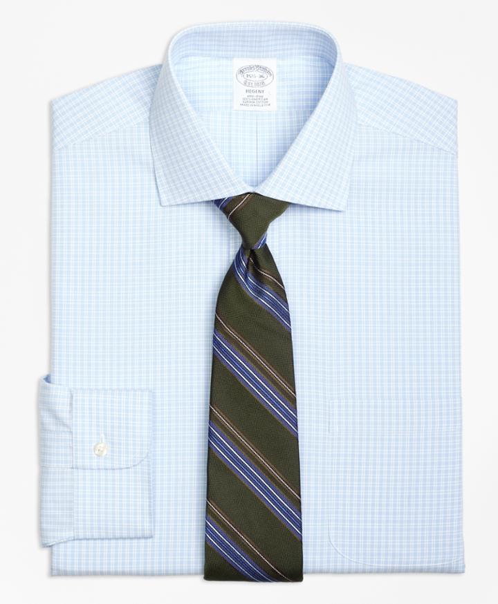 Brooks Brothers Men's Slim Fitted Dress Shirt, Non-iron Split Check