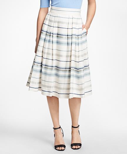 Brooks Brothers Striped Circle Skirt