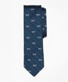 Brooks Brothers Striped Ny-motif Slim Tie