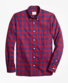 Brooks Brothers Men's Exploded Gingham Brushed Cotton Flannel Sport Short