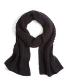 Brooks Brothers Cashmere And Wool Cable Knit Scarf