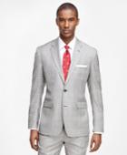 Brooks Brothers Men's Milano Fit Saxxon Wool Brown Plaid 1818 Suit