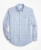 Brooks Brothers Men's Non-iron Milano Fit Double-windowpane Sport Shirt