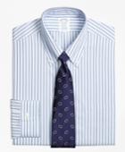 Brooks Brothers Men's Slim Fitted Dress Shirt, Non-iron Triple Stripe