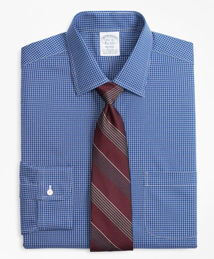 Brooks Brothers Stretch Regent Fitted Dress Shirt, Non-iron Ground Check