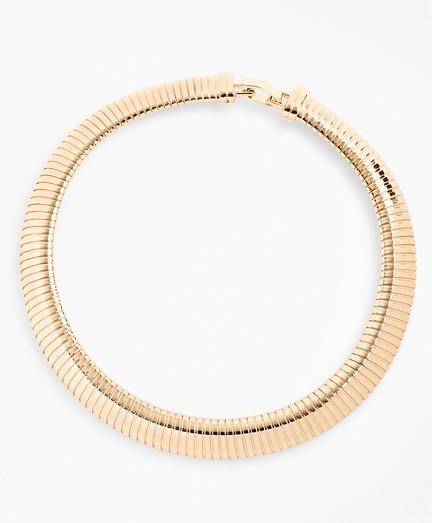 Brooks Brothers Gold-plated Omega Chain Collar Necklace
