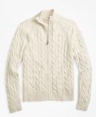 Brooks Brothers Men's Cable-knit Zip Sweater