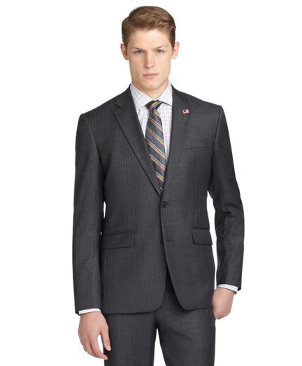 Brooks Brothers Milano Fit Saxxon Stripe 1818 Suit