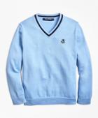 Brooks Brothers Cotton V-neck Sweater