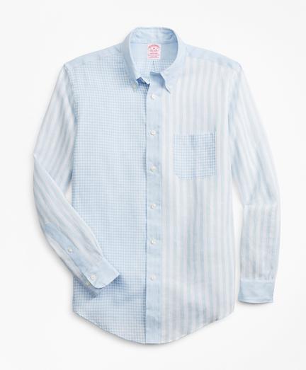 Brooks Brothers Madison Fit Irish Linen Fun Sport Shirt