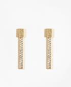 Brooks Brothers Women's Pave Bar Stud Earrings