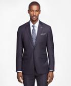 Brooks Brothers Milano Fit Saxxon Wool Grey With Blue Stripe 1818 Suit