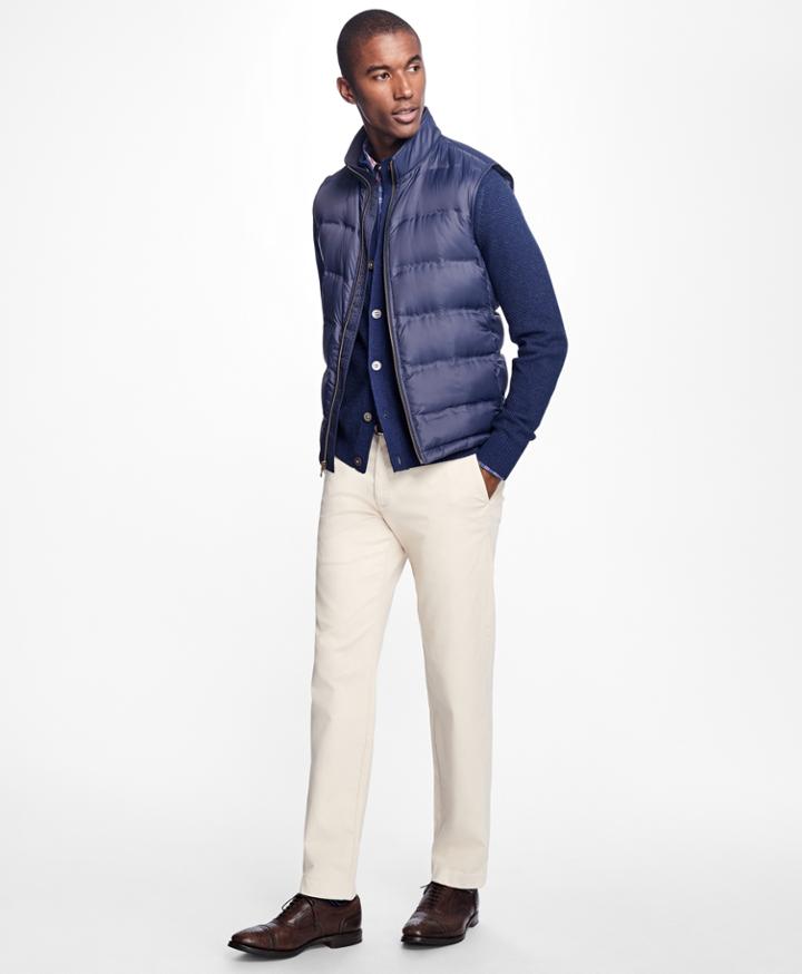 Brooks Brothers Men's Lightweight Channel Quilted Down Vest