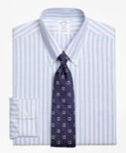 Brooks Brothers Men's Non-iron Brookscool Slim Fit Split Stripe Dress Shirt