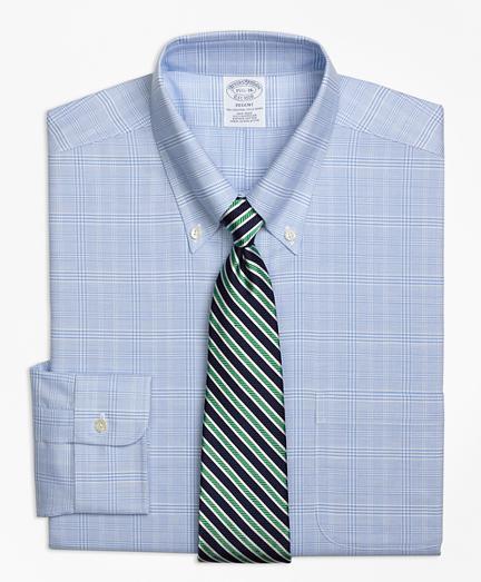 Brooks Brothers Non-iron Brookscool Regent Fit Glen Plaid Dress Shirt