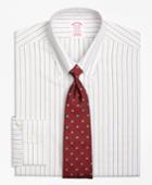 Brooks Brothers Men's Non-iron Regular Fit Triple Twin Stripe Dress Shirt