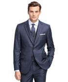 Brooks Brothers Fitzgerald Fit Saxxon Wool Multipane Three-piece 1818 Suit