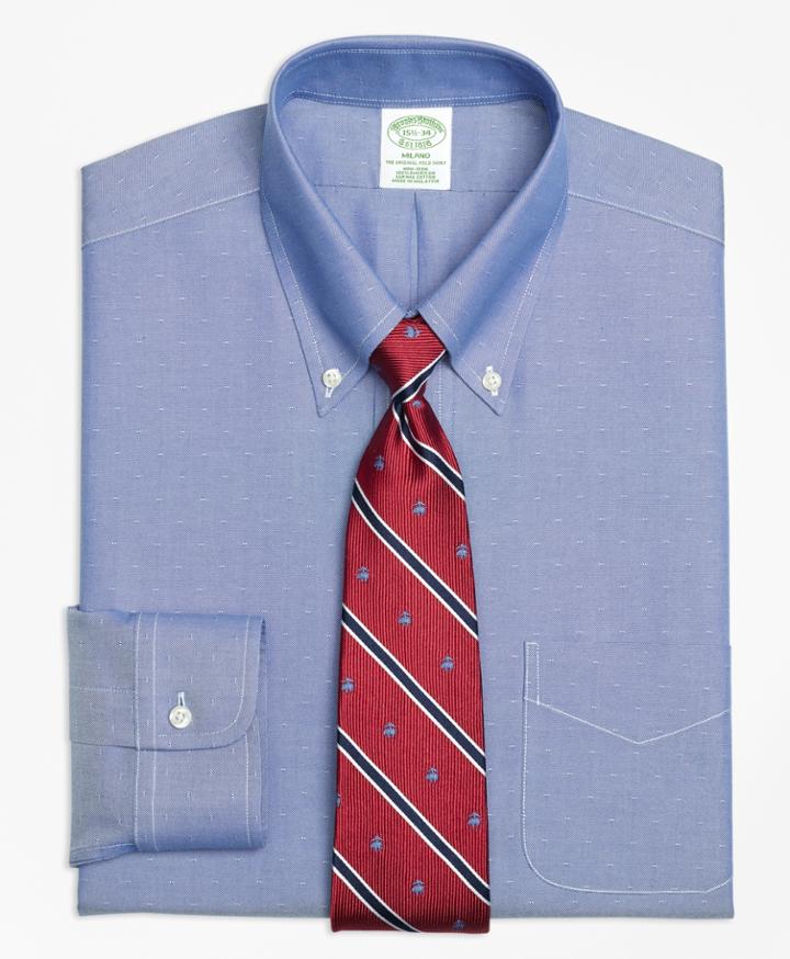 Brooks Brothers Men's Non-iron Extra Slim Fit Dobby Dress Shirt