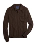 Brooks Brothers Men's Brown Cashmere Knit Polo