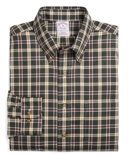 Brooks Brothers Non-iron Regular Fit Thick Windowpane Sport Shirt