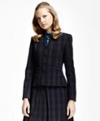 Brooks Brothers Women's Plaid Corded Suit Jacket