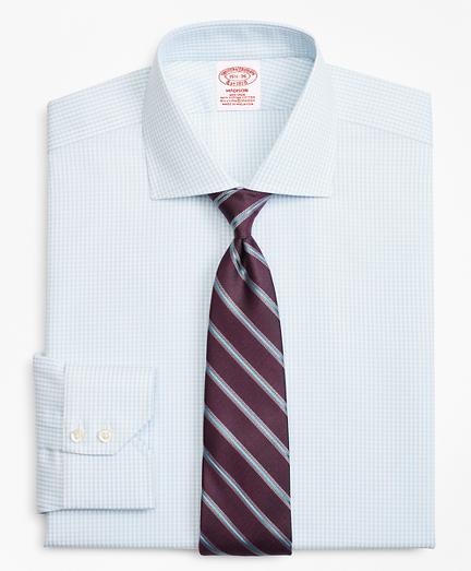 Brooks Brothers Stretch Madison Classic-fit Dress Shirt, Non-iron Royal Oxford Small Windowpane