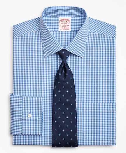 Brooks Brothers Stretch Traditional Relaxed-fit Dress Shirt, Non-iron Gingham