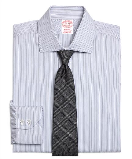 Brooks Brothers Madison Fit Heathered Frame Stripe Dress Shirt