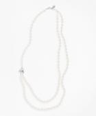 Brooks Brothers Asymmetrical Two-strand Glass Pearl Necklace