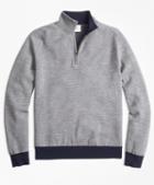 Brooks Brothers Bird's-eye Merino Wool Jacquard Half-zip Sweater