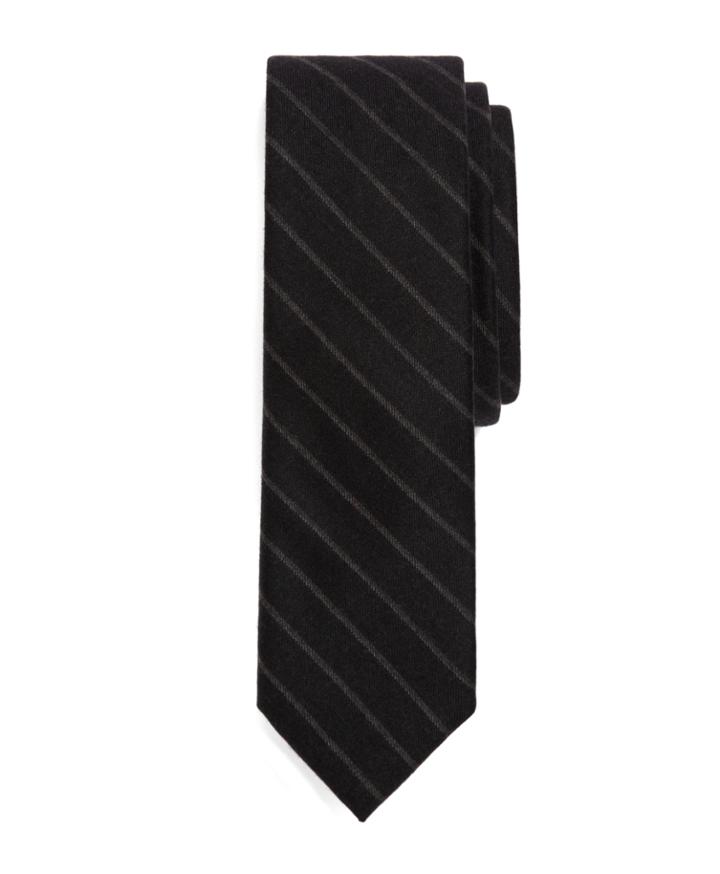 Brooks Brothers Men's Grey Wool Chalk Stripe Tie