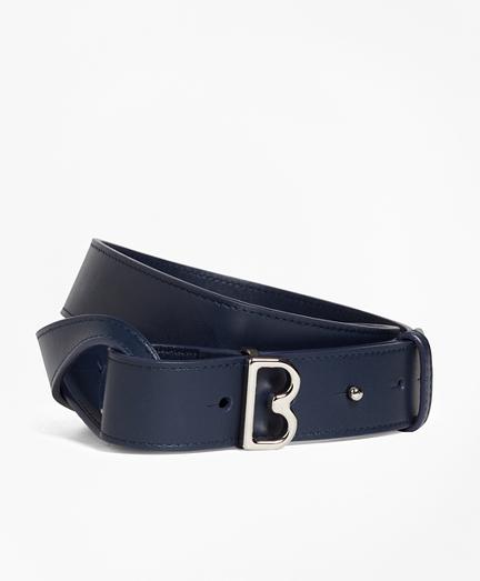 Brooks Brothers Samantha Leather Twist B Buckle Belt
