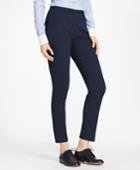 Brooks Brothers Women's Petite Stretch Cotton Jacquard Slim-fit Pants