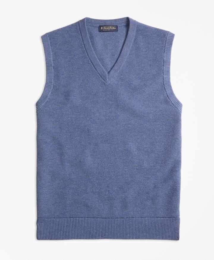 Brooks Brothers Men's Cotton Cashmere Pique Vest