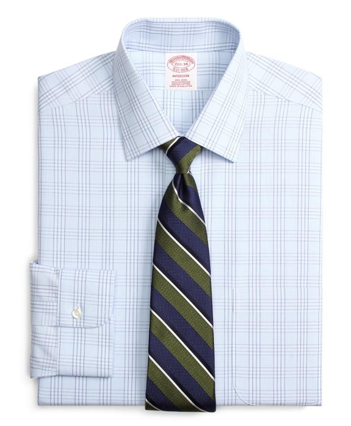 Brooks Brothers Men's Regular Fit Classic-fit Dress Shirt, Non-iron Glen Plaid
