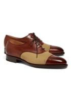 Brooks Brothers Men's Edward Green Chelsea Leather And Canvas Captoes
