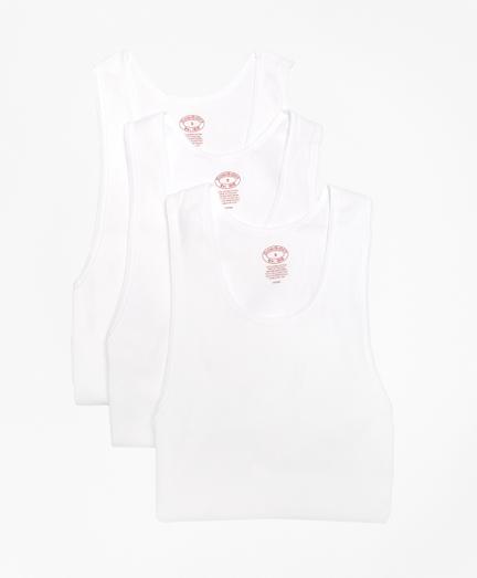 Brooks Brothers Supima Cotton Athletic Tank Undershirt - Three Pack