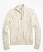Brooks Brothers Cable-knit Zip Sweater