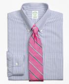 Brooks Brothers Non-iron Milano Fit Wide Stripe Dress Shirt