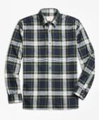 Brooks Brothers Men's Blue Tartan Flannel Sport Shirt