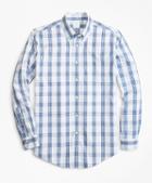 Brooks Brothers Non-iron Milano Fit Bold Windowpane Sport Shirt