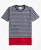 Brooks Brothers Men's Striped Color-block Cotton Jersey T-shirt