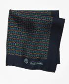Brooks Brothers Men's Plaid Links And Duck Pocket Square