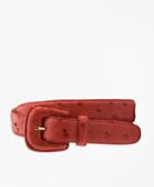 Brooks Brothers Women's Covered-buckle Ostrich Belt