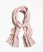 Brooks Brothers Cable-knit Alpaca-wool-blend Scarf