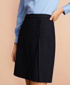 Brooks Brothers Twill Lace-up A-line Skirt